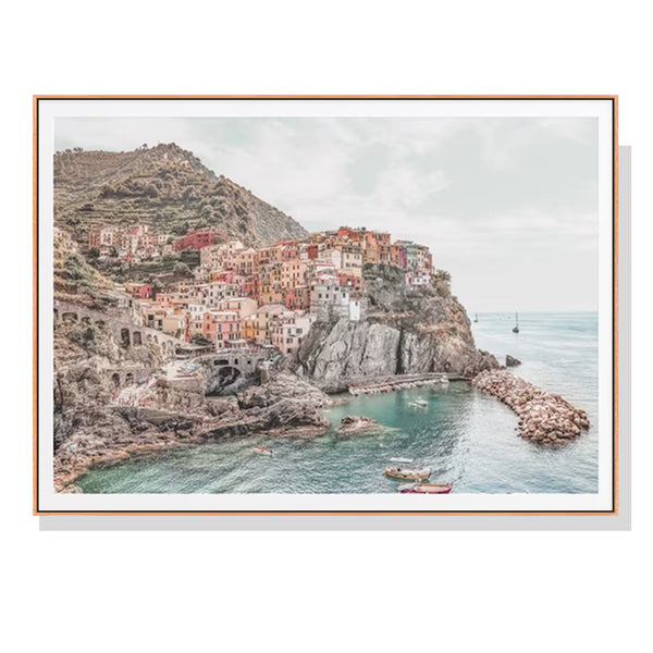 Wall Art 40cmx60cm Italy Cinque Terre Wood Frame Canvas Tristar Online