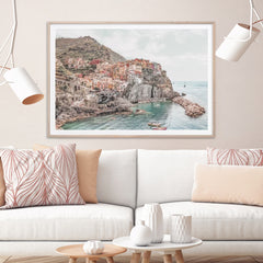 Wall Art 40cmx60cm Italy Cinque Terre Wood Frame Canvas Tristar Online