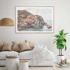 Wall Art 40cmx60cm Italy Cinque Terre Wood Frame Canvas Tristar Online