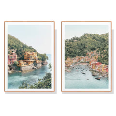 Wall Art 40cmx60cm Italy Coast 2 Sets Wood Frame Canvas Tristar Online