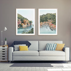 Wall Art 40cmx60cm Italy Coast 2 Sets Wood Frame Canvas Tristar Online