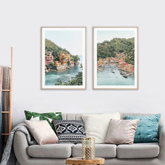 Wall Art 40cmx60cm Italy Coast 2 Sets Wood Frame Canvas Tristar Online