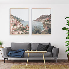 Wall Art 40cmx60cm Italy Positano 2 Sets Wood Frame Canvas Tristar Online