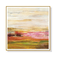 Wall Art 40cmx40cm Blooming Field Gold Frame Canvas Tristar Online