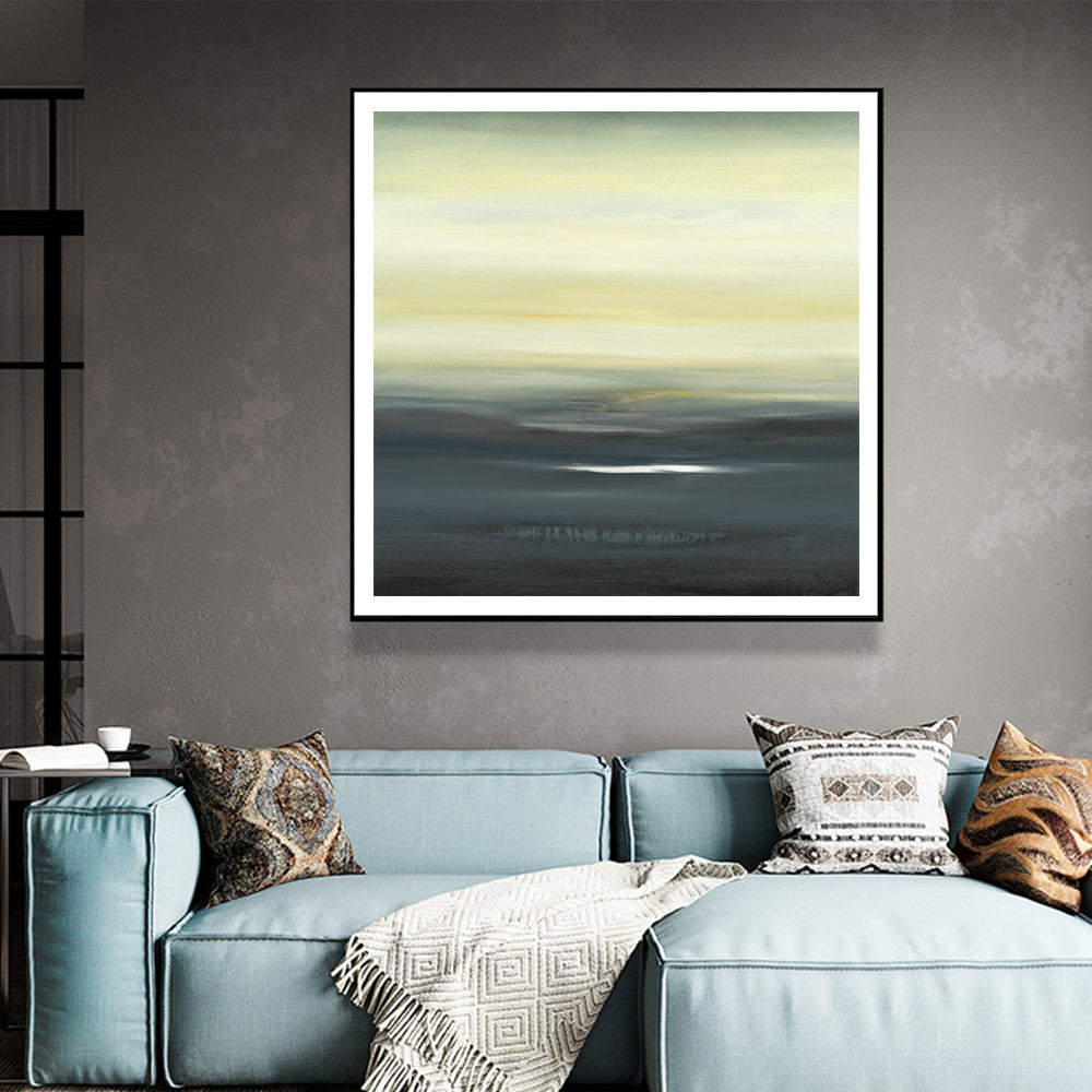 Wall Art 80cmx80cm Land of Serenity Black Frame Canvas Tristar Online