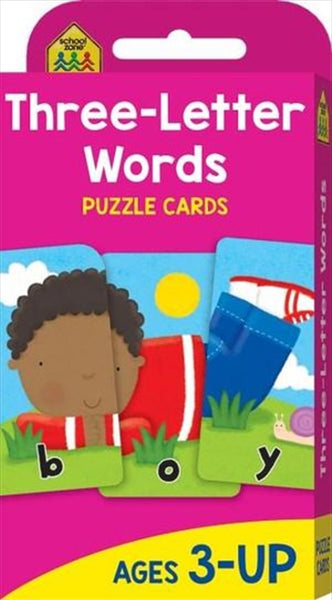 Three-letter Words : School Zone Puzzle Cards Tristar Online