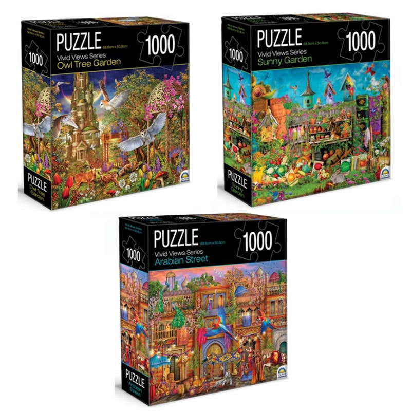 Vivid Views Series Assorted - Crown 1000 Piece Puzzle (SELECTED AT RANDOM) Tristar Online
