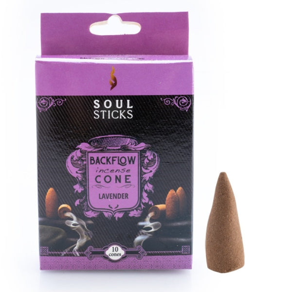 Soul Sticks Lavender Backflow Incense Cone - Set of 10 Tristar Online