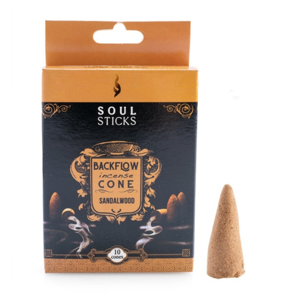 Soul Sticks Sandalwood Backflow Incense Cone - Set of 10 Tristar Online