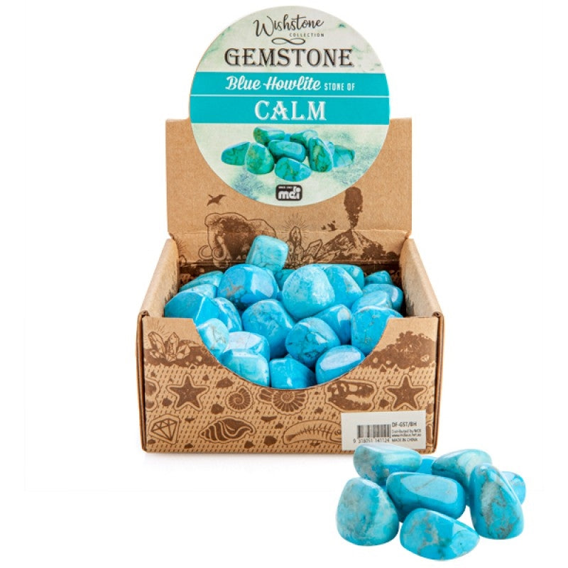 Gemstone Tumbled Blue Howlite (SENT AT RANDOM) Tristar Online