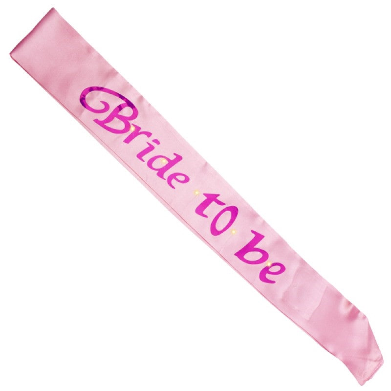 Pink Bride To Be Flashing Sash Tristar Online