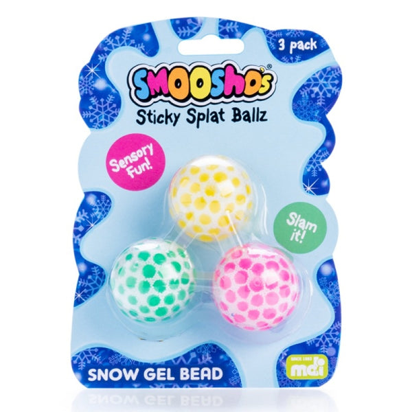 Smoosho's Snow Gel Bead Sticky Splat Ballz - Set of 3 Tristar Online