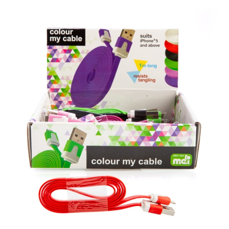 Colour My Cable Charger Cord (SENT AT RANDOM) Tristar Online