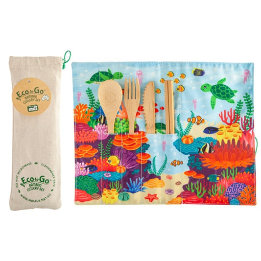 Sea Animals Eco-to-Go Bamboo Cutlery Set Tristar Online