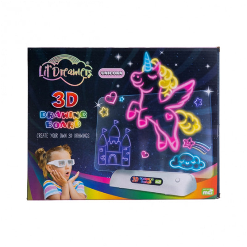 Lil Dreamers Unicorn Kingdom's 3D Illuminate Drawing Board Tristar Online