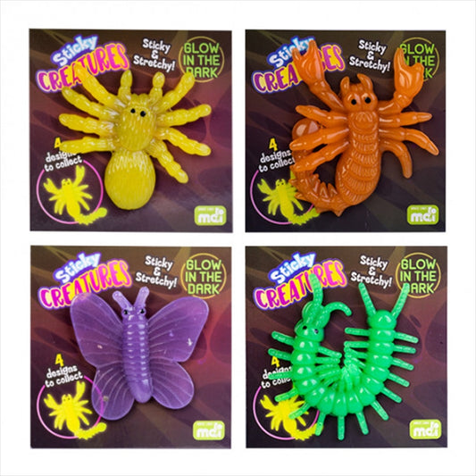 Glow in the Dark Sticky Creatures (SENT AT RANDOM) Tristar Online
