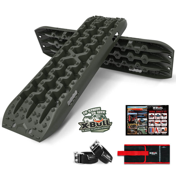 X-BULL Recovery tracks kit Boards 4WD strap mounting 4x4 Sand Snow Car qrange GEN3.0 6pcs OLIVE Tristar Online