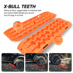 X-BULL Recovery Tracks Boards Sand Truck Mud 4WD 4x4 Gen3.0 Orange/ Tyre Tire Deflator Tristar Online