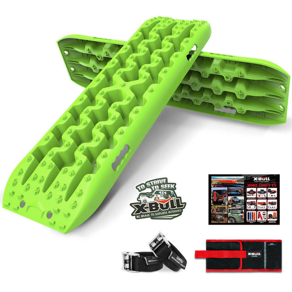 X-BULL Recovery tracks kit Boards Sand Mud Trucks 6pcs strap mounting 4x4 Sand Snow Car green GEN3.0 Tristar Online
