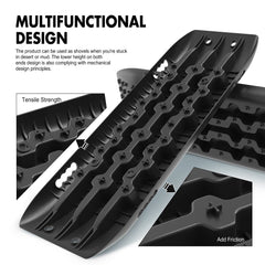 X-BULL KIT1 Recovery track Board Traction Sand trucks strap mounting 4x4 Sand Snow Car BLACK Tristar Online