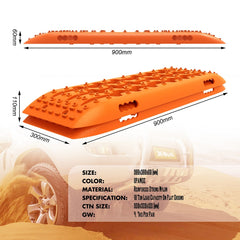 X-BULL KIT1 Recovery track Board Traction Sand trucks strap mounting 4x4 Sand Snow Car ORANGE Tristar Online