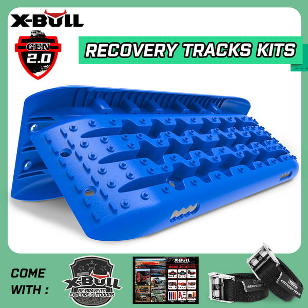 X-BULL KIT1 Recovery track Board Traction Sand trucks strap mounting 4x4 Sand Snow Car BLUE Tristar Online
