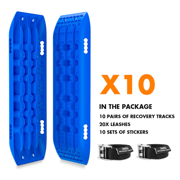 X-BULL 10 Pairs Recovery tracks 10T 4WD 4X4 / Sand tracks/ Mud tracks Gen 2.0 Blue Tristar Online