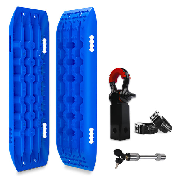 X-BULL Hitch Receiver 5T Recovery Receiver With 2PCS Recovery tracks Boards Gen2.0 Blue Tristar Online