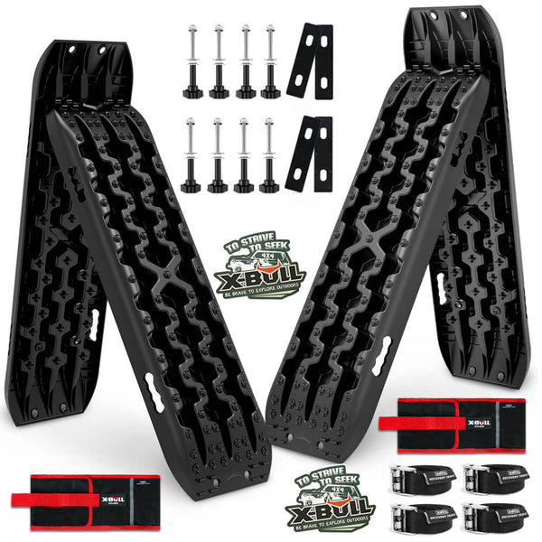 X-BULL Recovery tracks Boards 10T 2 Pairs Sand Mud Snow With Mounting Bolts pins Black Tristar Online