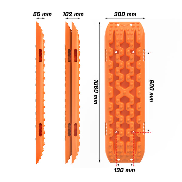 X-BULL Recovery tracks Boards 10T 2 Pairs Sand Mud Snow With Mounting Bolts pins Orange Tristar Online