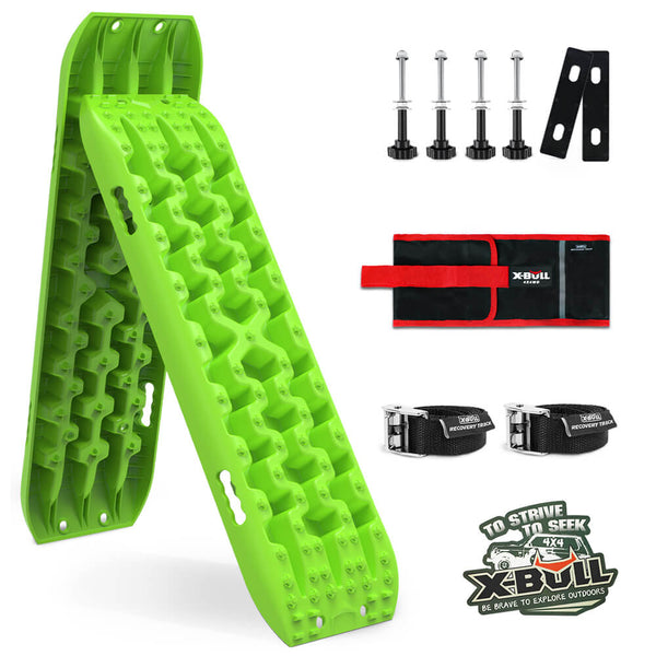 X-BULL 2PCS Recovery Tracks Snow Tracks Mud tracks 4WD With 4PC mounting bolts Green Tristar Online