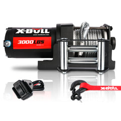 X-BULL 3000LBS Electric Winch Steel Wire Cable 12V Boat ATV UTV Winch Trailer 4 Units Tristar Online