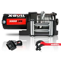 X-BULL Electric Winch 3000lbs/1360kg Wireless 12V Steel Cable ATV 4WD BOAT 4X4 Tristar Online