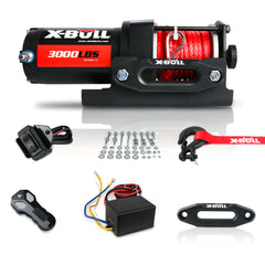 X-BULL Electric Winch 12V Wireless 3000lbs/1360kg Synthetic Rope BOAT ATV 4WD Tristar Online
