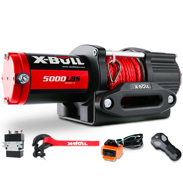 X-BULL Electric Winch 5000LBS 12V 15.2M Synthetic Rope Wireless ATV UTV 4WD Boat Tristar Online