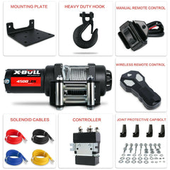 X-BULL Electric Winch 4500LBS/2041KG Steel Cable Wireless Remote Boat ATV 4WD Tristar Online