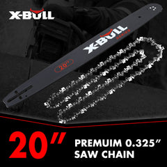 X-BULL 20'' Chainsaw Bar and Chain 0 .325 Pitch Gauge 76 Link Universal Tristar Online