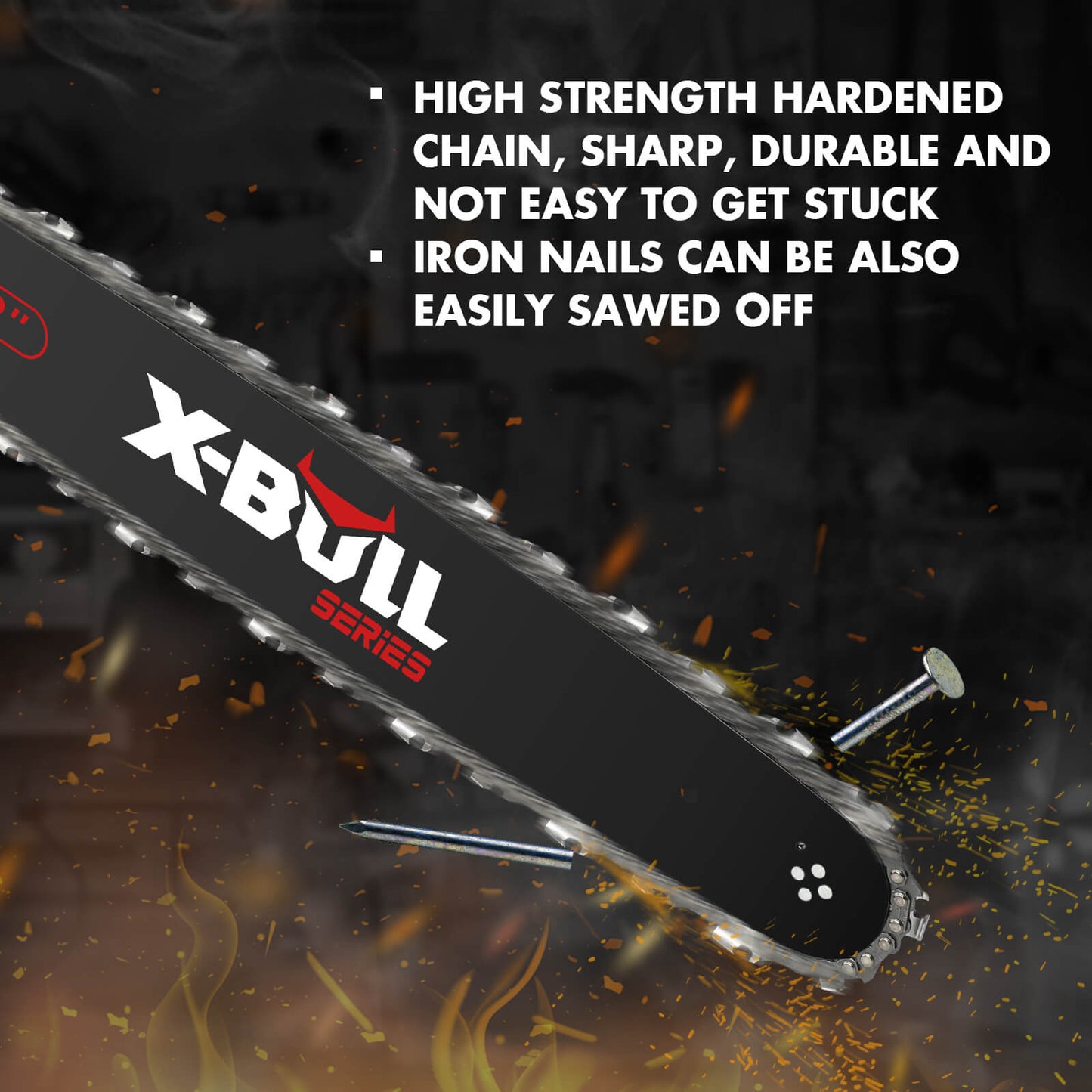 X-BULL Petrol Chainsaw Commercial 62CC 22" Bar E-Start Tree Pruning Top Handle Tristar Online