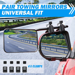 X-BULL Towing Mirrors Universal Multi Fit Clamp On 4X4 Caravan Trailer A Pair Tristar Online