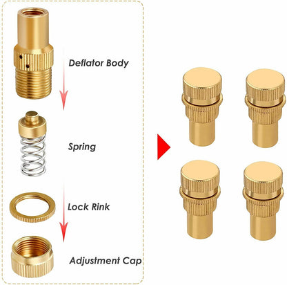 X-BULL Tyre Deflators Brass Air Deflator 0-60 PSI Tire Valve Core Tool Automatic Tristar Online