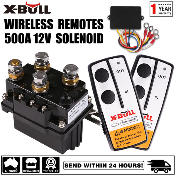 X-BULL Winch Solenoid Relay 12V 500A Winch Controller Twin Wireless Remote4WD4x4 Tristar Online