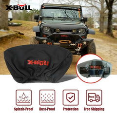 X-BULL Winch Cover Waterproof fits 8000-17000LBS Winch Dust Cover Soft 4X4 Tristar Online