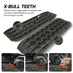 X-BULL Recovery tracks Sand tracks KIT Carry bag mounting pin Sand/Snow/Mud 10T 4WD-OLIVE Gen3.0 Tristar Online