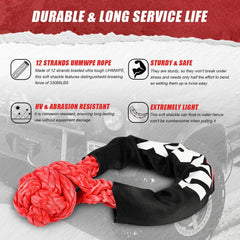 X-BULL 4WD Recovery Kit Kinetic Recovery Rope With 12000LBS Electric Winch 12V Winch 4WD 4X4 Offroad Tristar Online