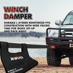 X-BULL 4WD Recovery Kit Kinetic Recovery Rope With 4WD Winch 12000LBS Electric Winch 12V 4X4 Offroad Tristar Online