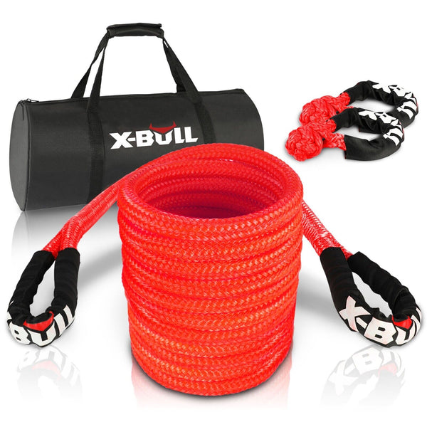 X-BULL Kinetic Rope 25mm x 9m Snatch Strap Recovery Kit Dyneema Tow Winch Tristar Online