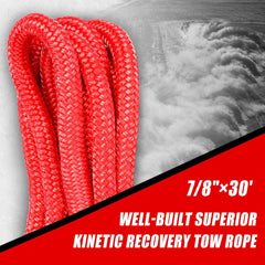 X-BULL Kinetic Rope 22mm x 9m Snatch Strap Recovery Kit Dyneema Tow Winch Tristar Online