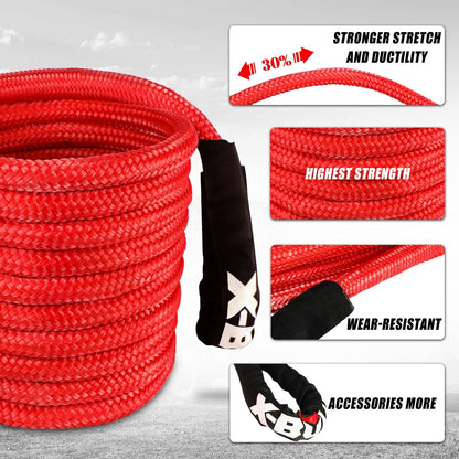 X-BULL Kinetic Rope 22mm x 9m Snatch Strap Recovery Kit Dyneema Tow Winch Tristar Online