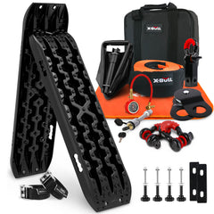 X-BULL 4WD Recovery Kit Recovery Tracks Gen 3.0 Black Mounting Pins Snatch Strap Off Road 4X4 Tristar Online