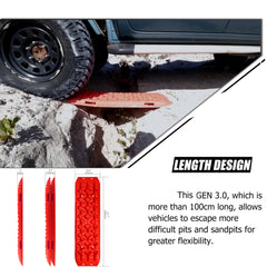 X-BULL 2 Pairs Recovery tracks Sand Mud Snow 4WD / 4x4 ATV Offroad Stronger Gen 3.0 - Red Tristar Online